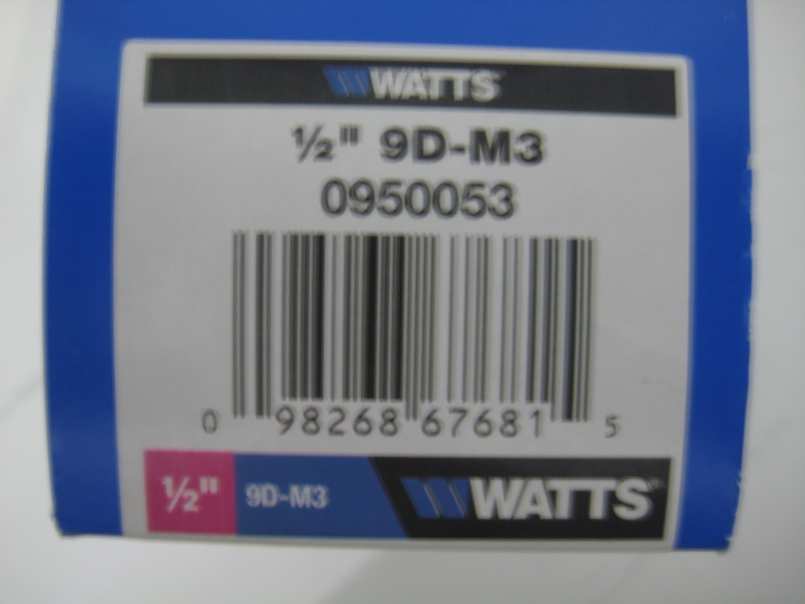 Brand New – Watts 9D M3 1/2″ #0950053 Dual Check Backflow with Atmospheric Vent