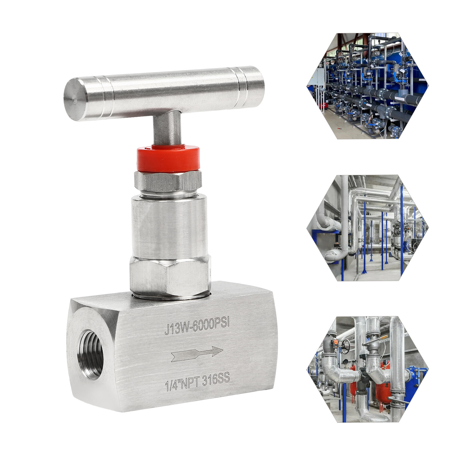 6000PSI Straight Needle Valve Hydraulic Flow 1/2″ NPT Female Hydraulic Precision