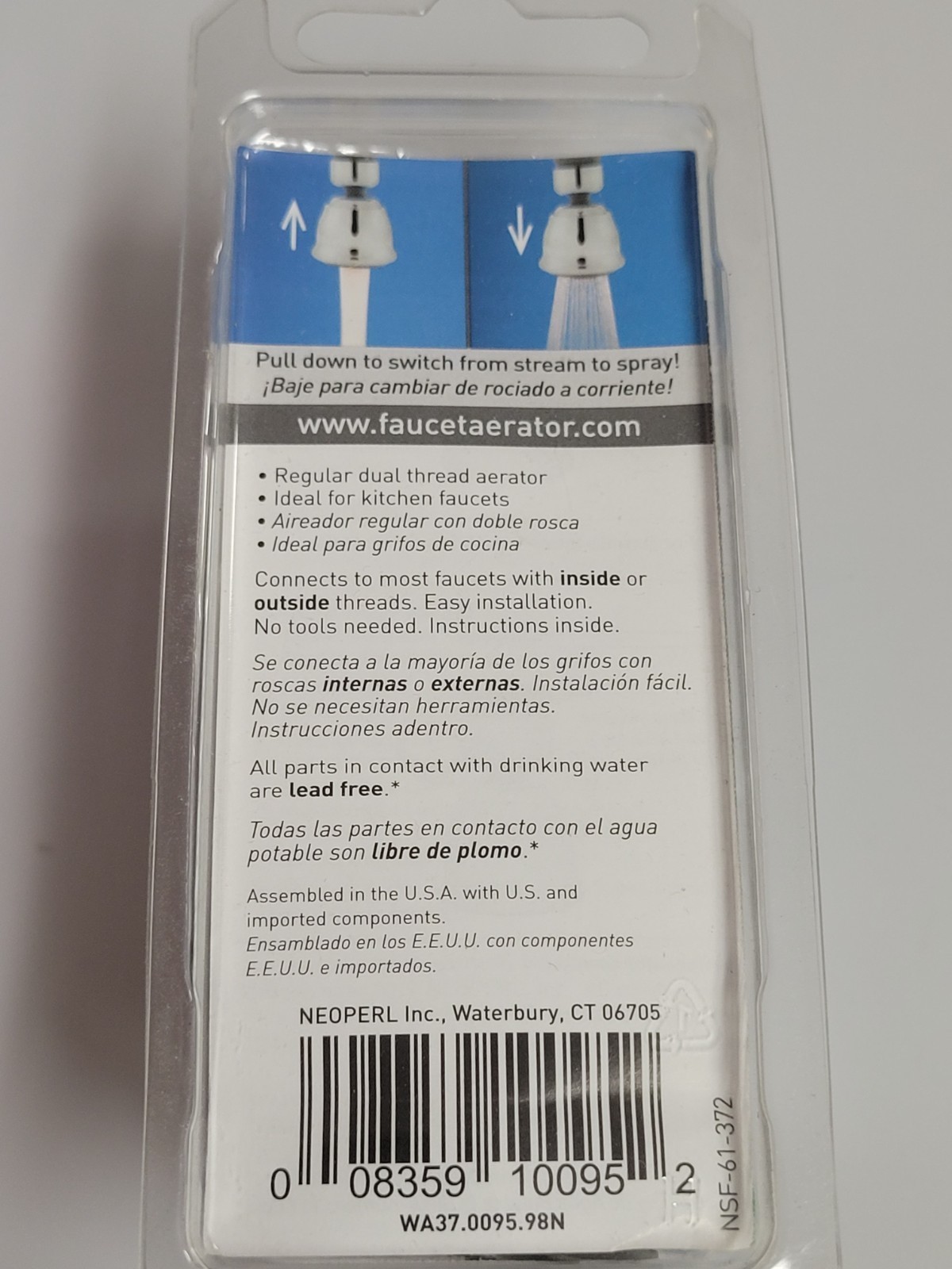 Bubble-Stream 1.5gpm Dual Thread Swivel Spray (2018) Brand New Factory Sealed