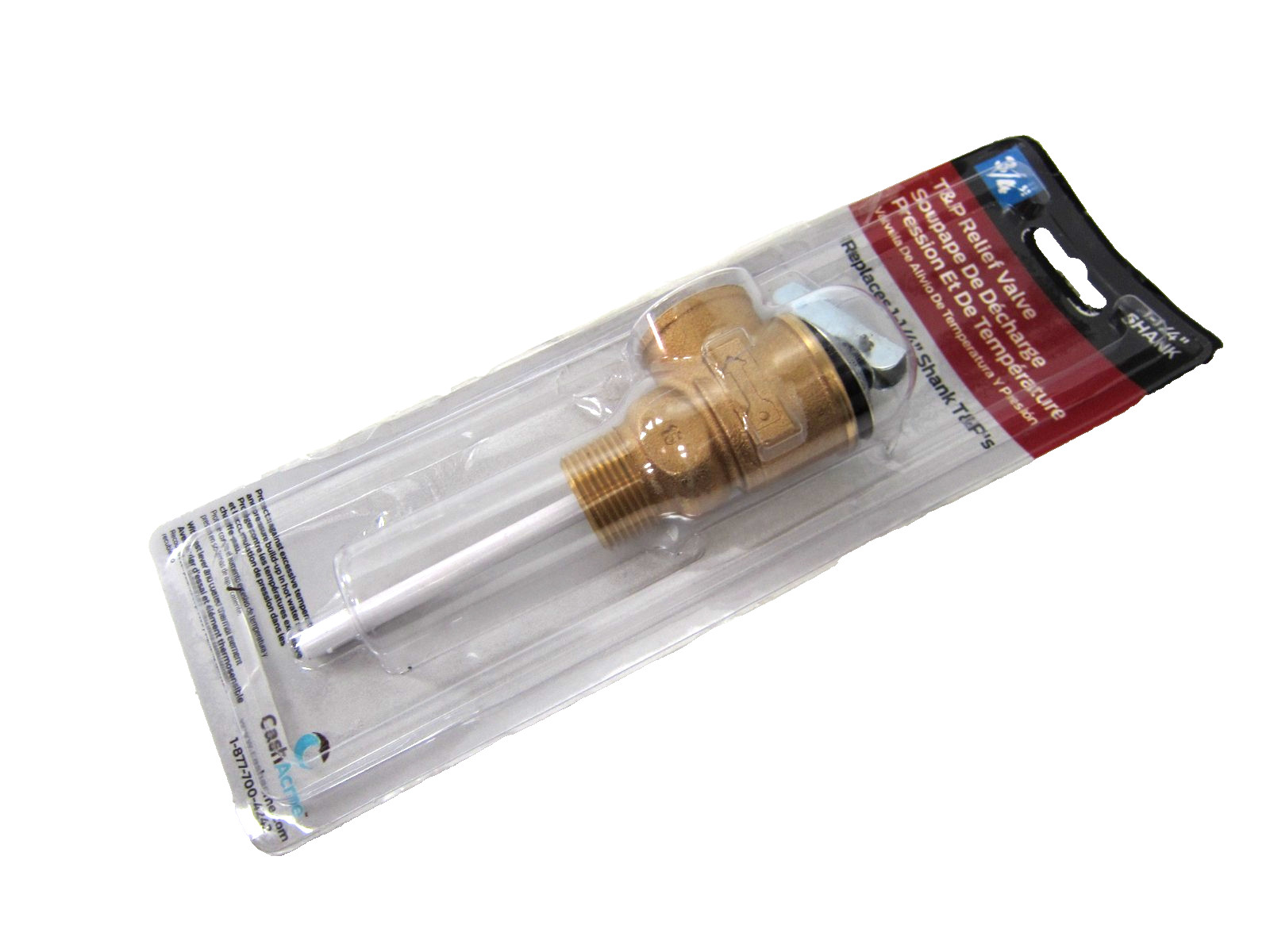 Cash Acme 3/4 T&P Relief Valve 1-1/4 Shank Pressure Relief 150 PSI USA Seller
