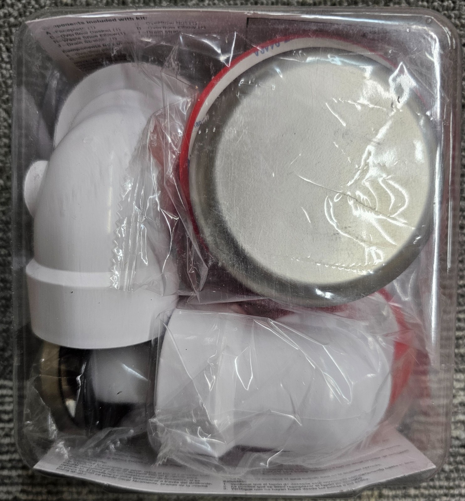 OATEY HDC9898 Touch Toe Sch. 40 PVC Bath Waste Half Drain Kit in Brushed Nickel