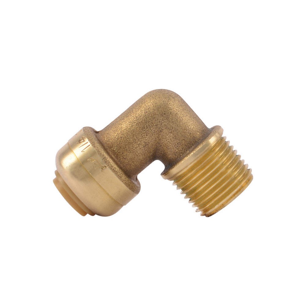 SHARKBITE U276LF 90 Elbow,Push Fitting,1/4 In. 19F907