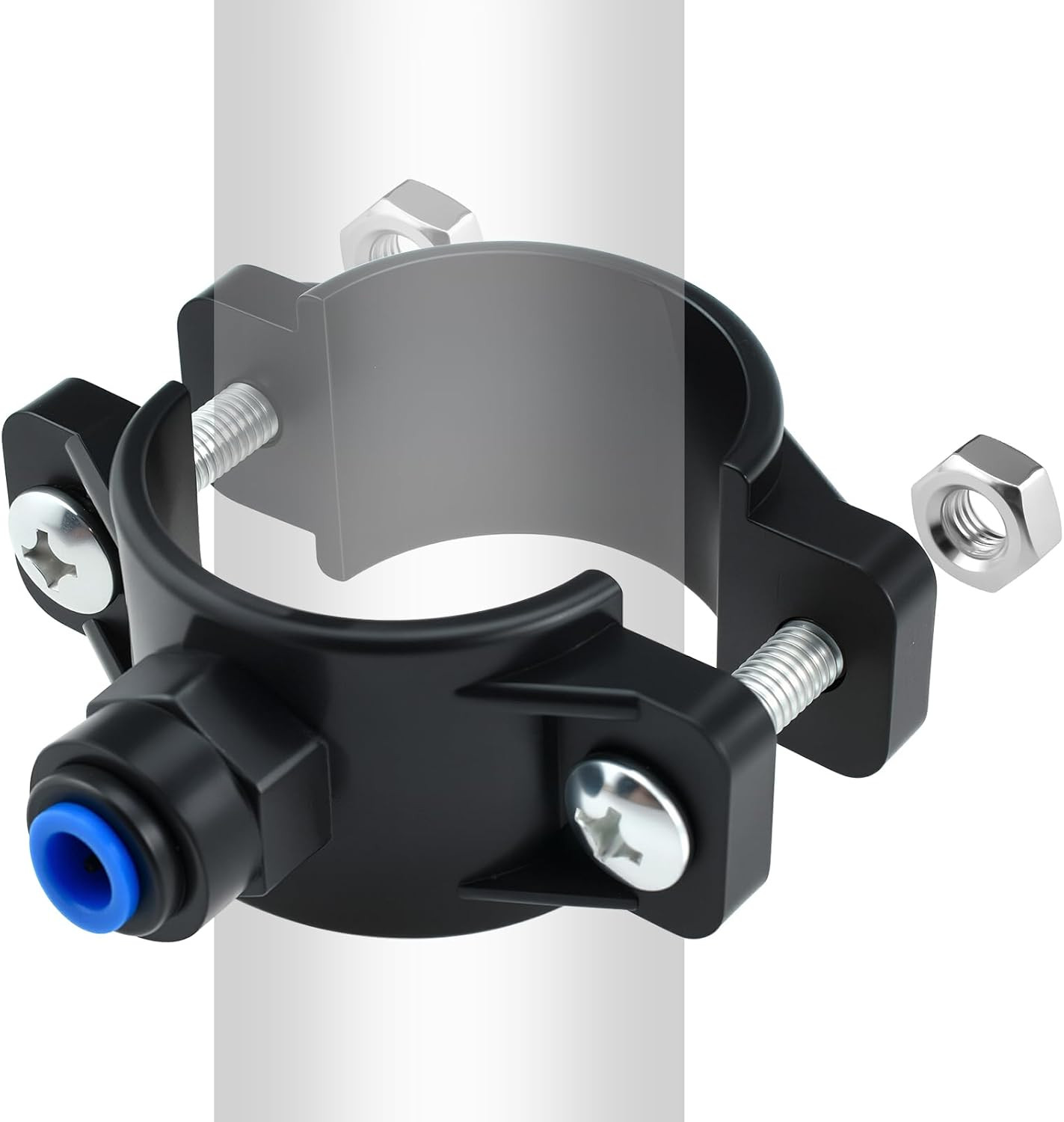 1 Pack Drain Saddle Valve with 1/4” Quick Connect for Under-Sink Reverse Osmosis