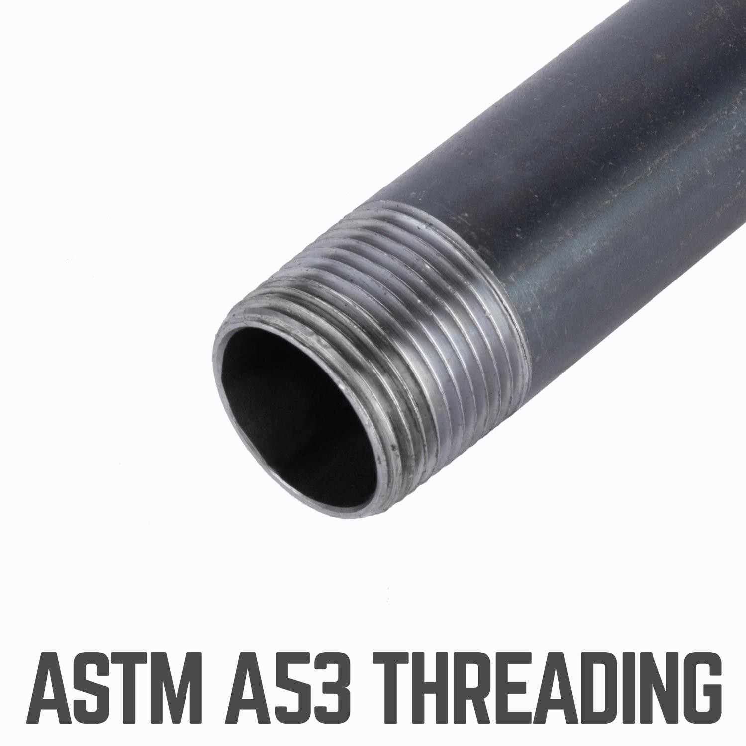 BK Products 588-060AH Malleable Black Steel Pipe Nipple 2 MPT x 6 in.