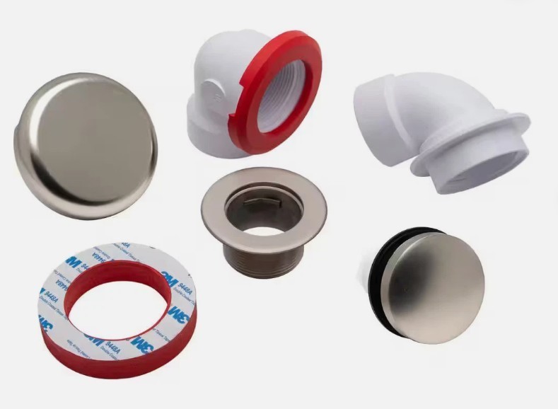 OATEY HDC9898 Touch Toe Sch. 40 PVC Bath Waste Half Drain Kit in Brushed Nickel