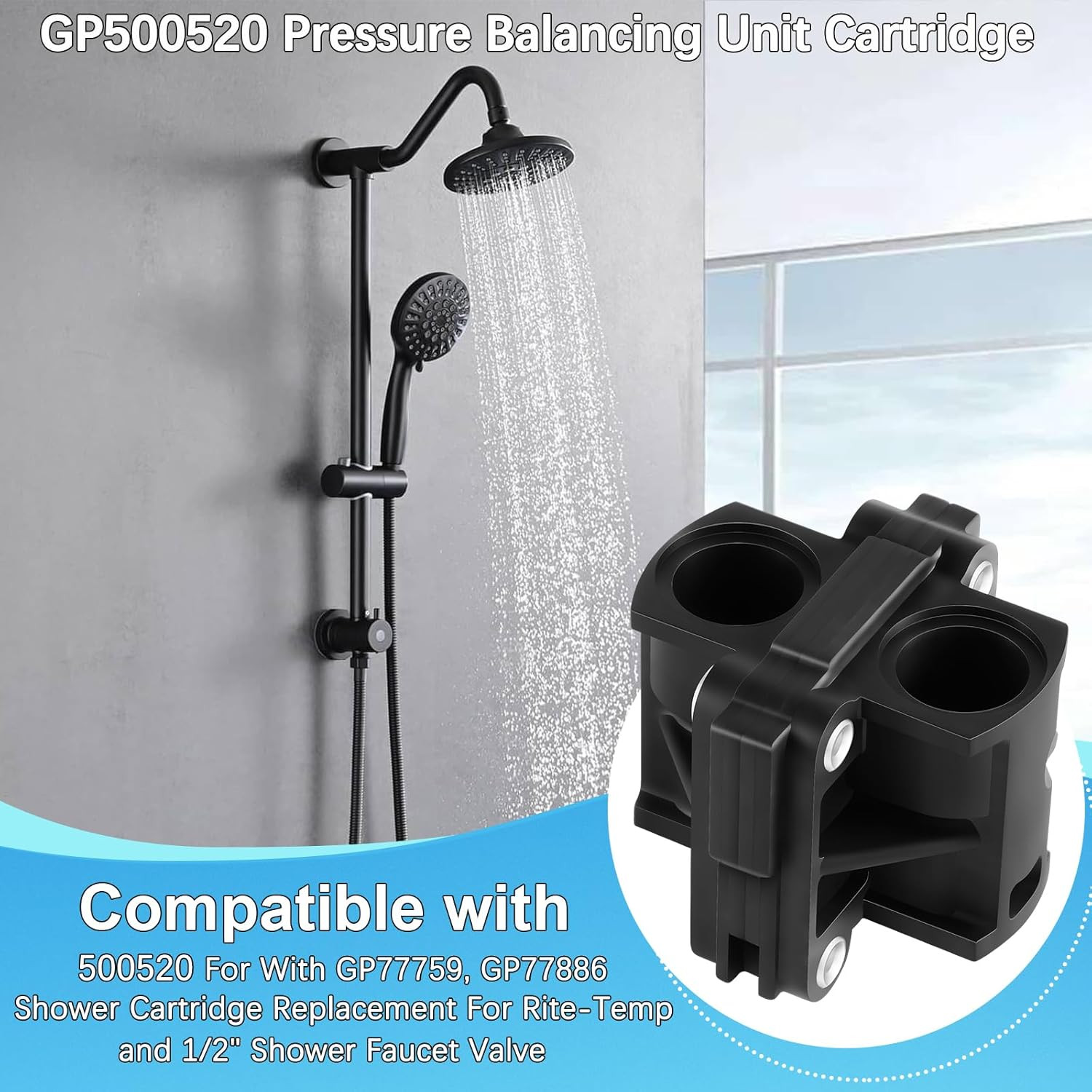 GP500520 Pressure Balancing Unit Cartridge, Compatible With Kohler GP77759, GP77