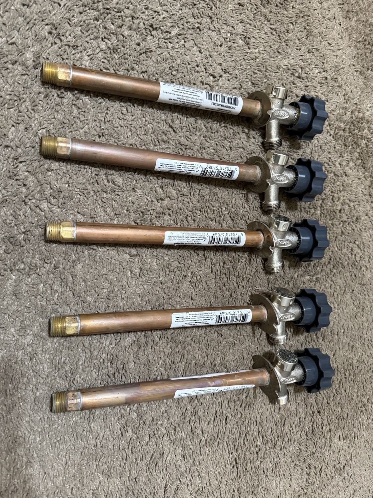 (5Pack) Prier Products 1/2 in. x 10 in Brass Half-Turn Frost Free Sillcock Valve