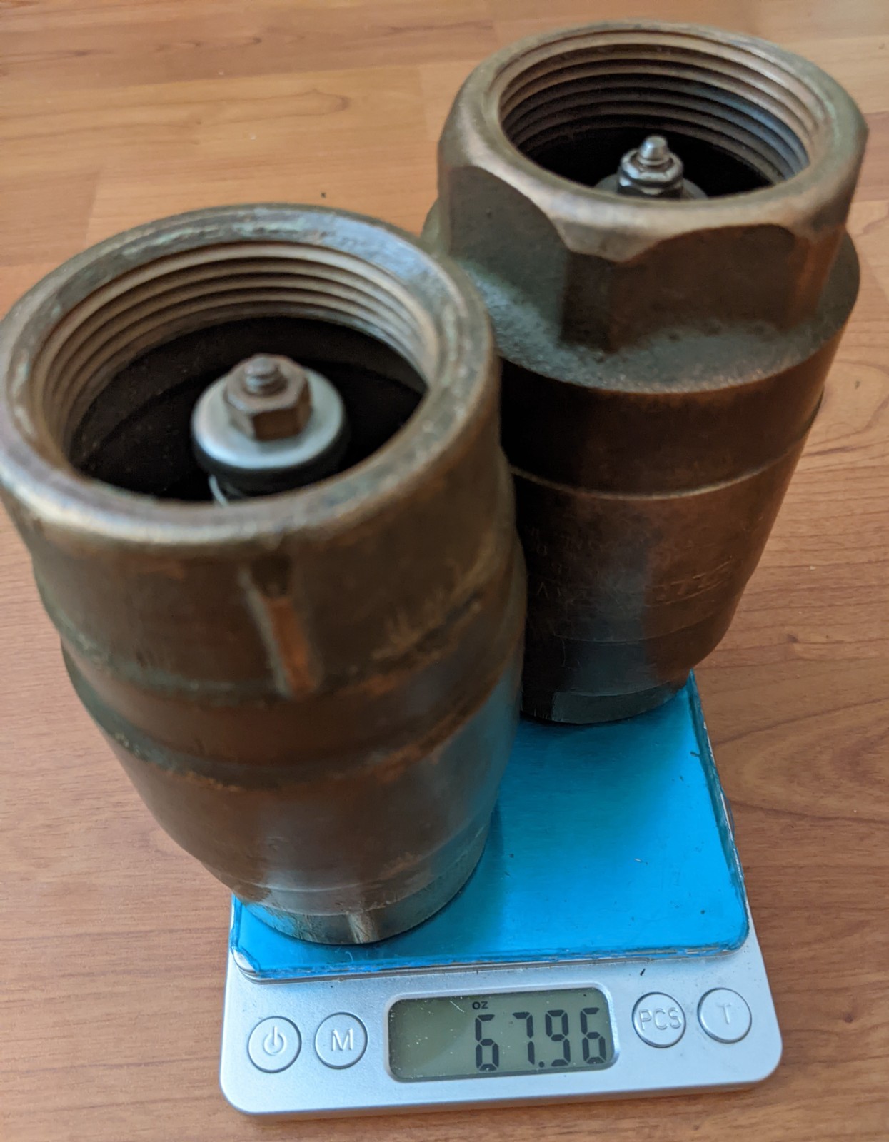 2 Qty Lot STRATAFLO 1-1/2 inch 1.5″ NPT Cast Bronze CHECK VALVE No. 300 400LBS
