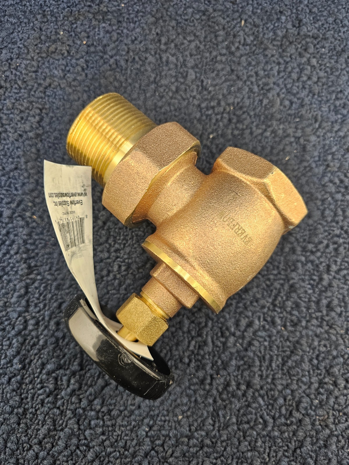 Everflow 48142: 1-1/4″ Angle Steam Radiator Valve With Turn Handle