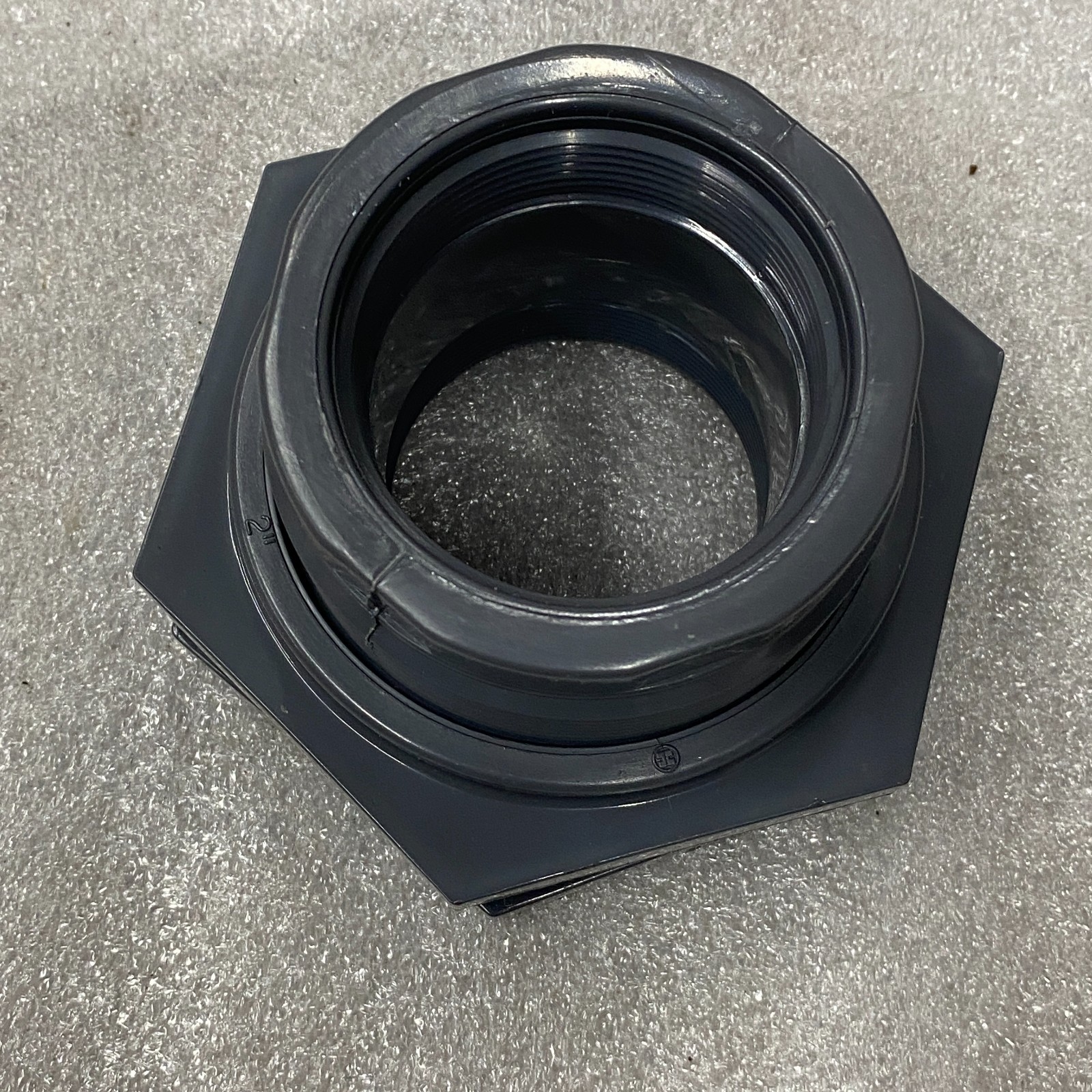 HAYWARD BF10200TXT Bulkhead Plastic Valve Fitting 2″ PVC Black