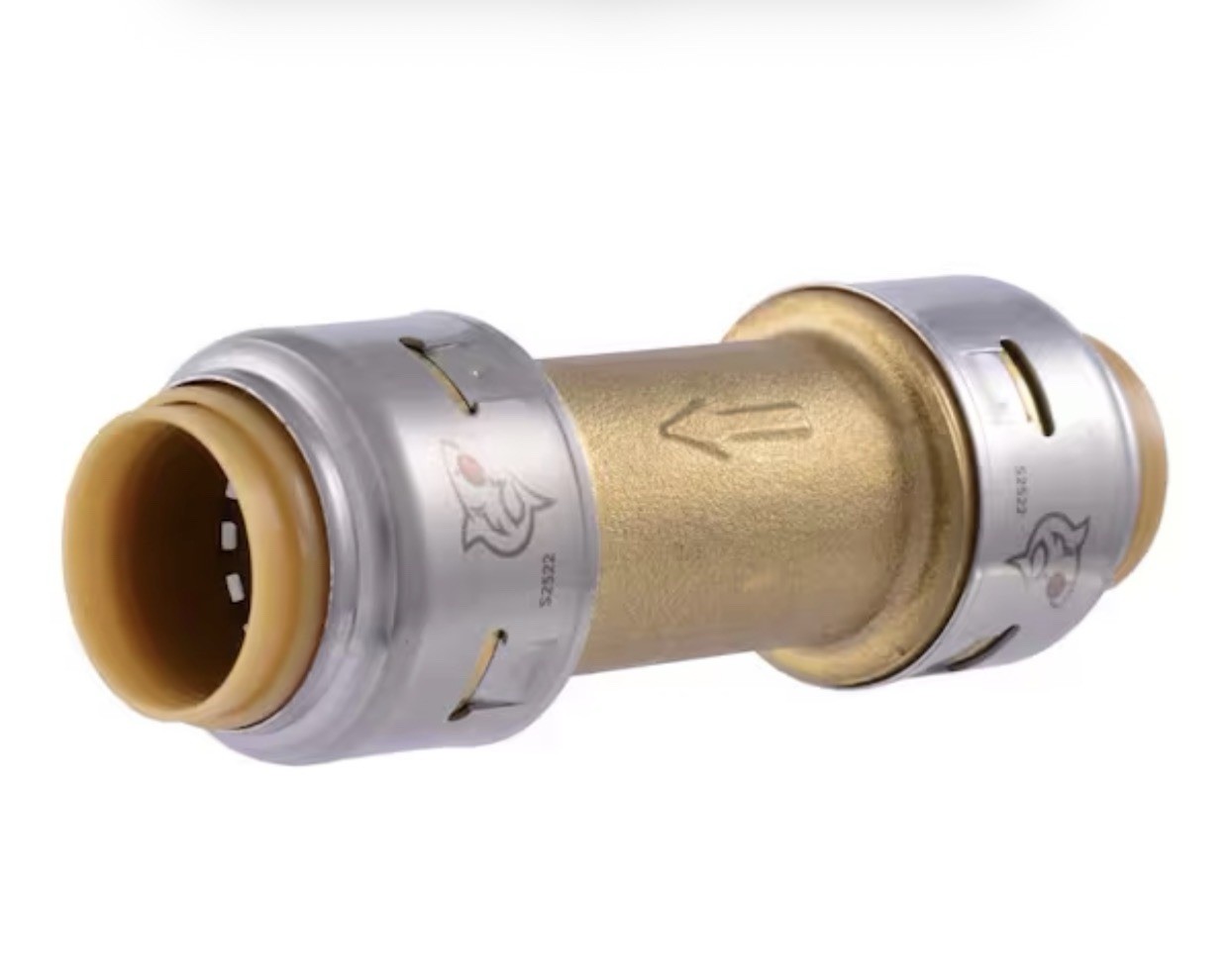 SharkBite MAX UR2008A, 1/2-in. Brass Push-to-Connect Check Valve