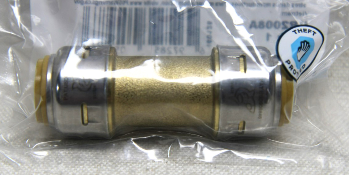 SharkBite MAX 1/2 inch Brass Push-to-Connect Check Valve, UR2008A