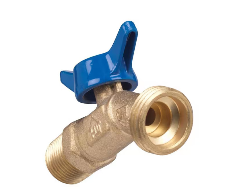 Homewerks VHNQTRC3 1/2″ MIP × 3/4″ MHT Brass No‑Kink Hose Bibb – 3‑Pack