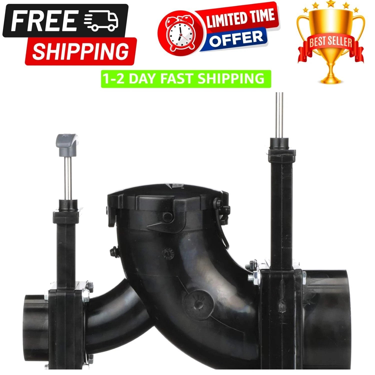 Ell Double Rotating Valve, Mess-Free Waste Valve for RV’s, Campers, Trailers,…