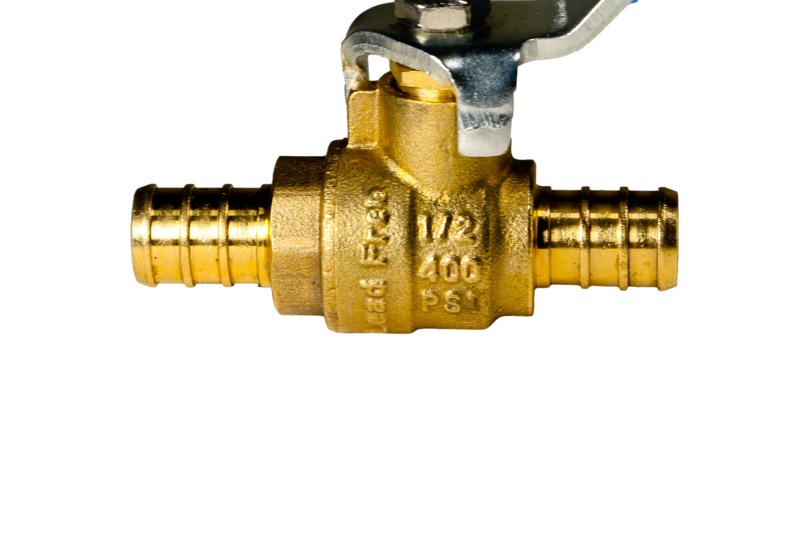 10 PCS. COLD (BLUE HANDLE) 1/2″ PEX SHUT OFF BALL VALVE, LEAD FREE BRASS, PEX B