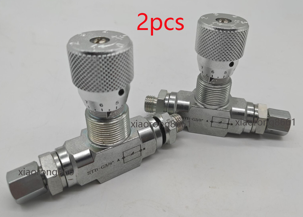 2X Flow Control bidirectional hydraulic restrictor valve STB-G3/8 +L08 connector