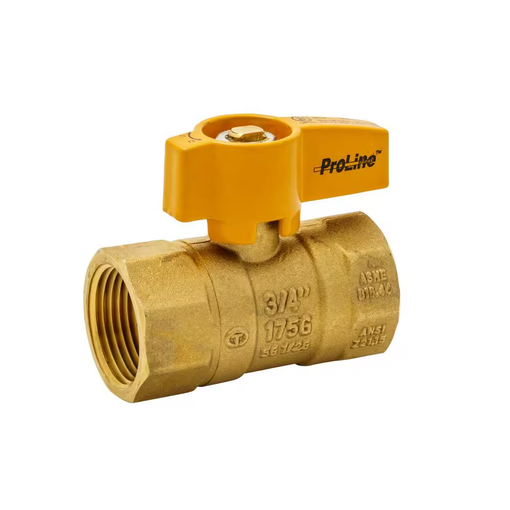 3/4 In. Brass FPT 2-Piece Gas Valve