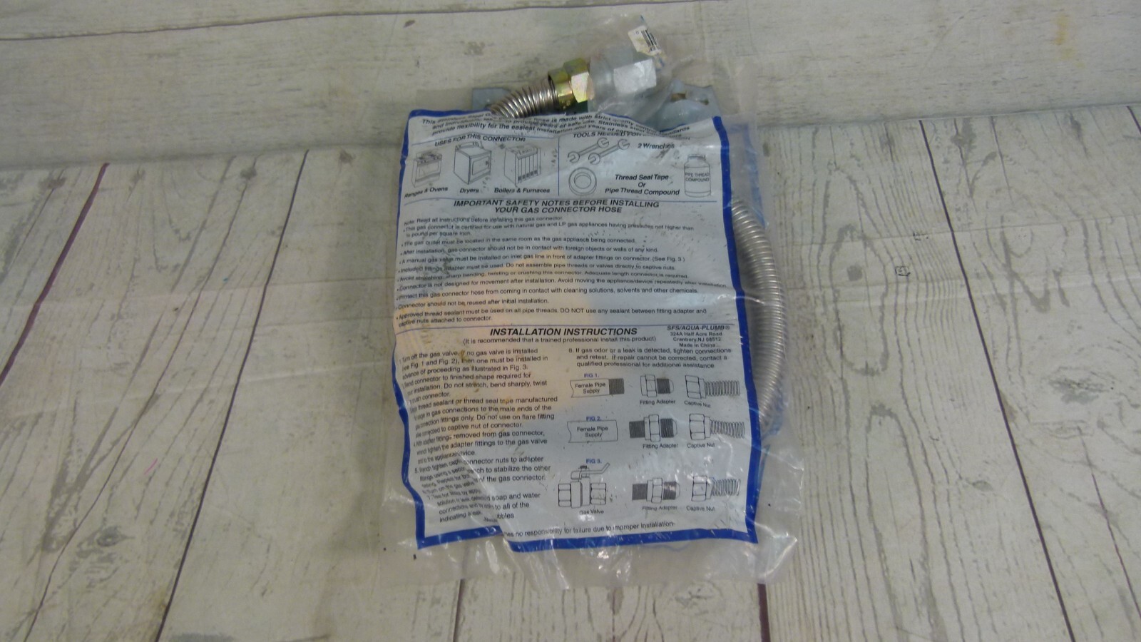 Aqua Plumb Stainless Steel Gas Connector Length 60”