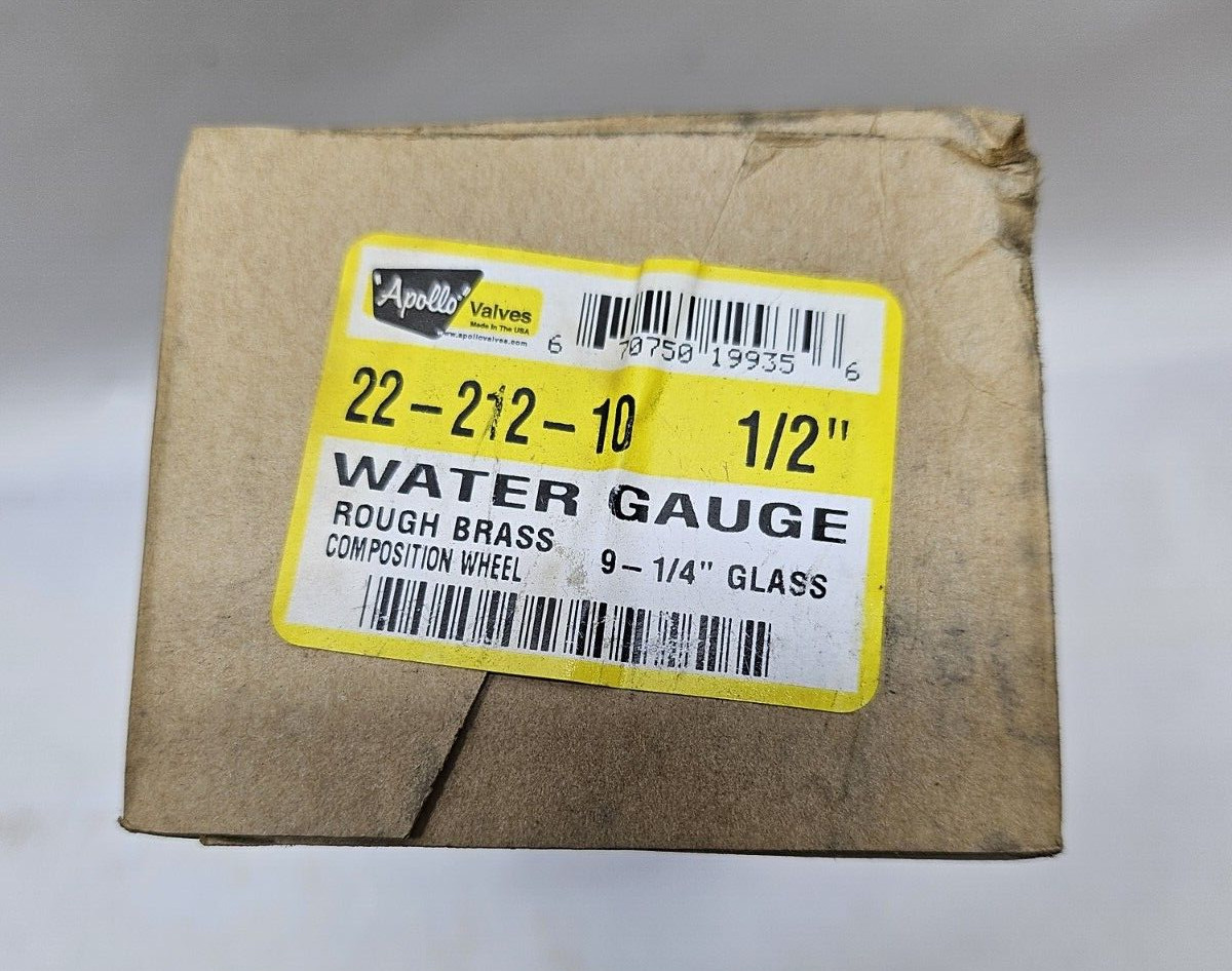Apollo Valves 22-212-10 Water Gauge Pipe Size 1/2″ Rough Brass