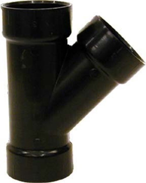 Charlotte ABS006001200 Black ABS Plastic DWV 45 Degree Wye 4 x 4 Hub Dia. in.