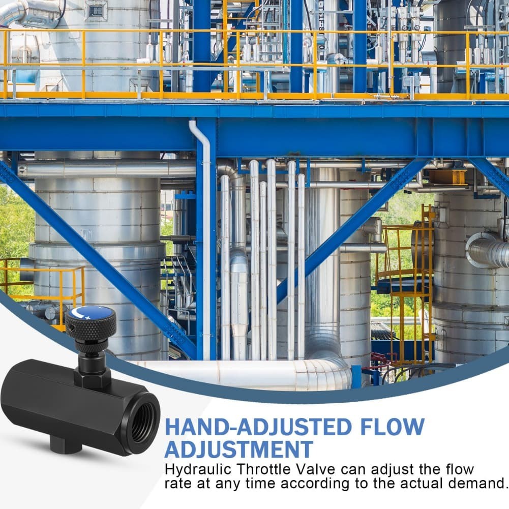 Hydraulic One Way Flow Control Valve Carbon Steel 3000 PSI for Water Oil