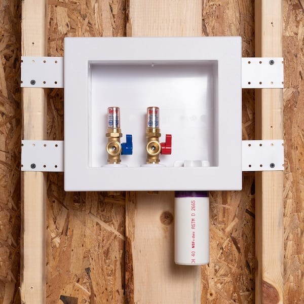 Oatey Quadtro 1/2″ Copper Sweat x 3/4″ MHT Washing Machine Ball Valve Outlet Box