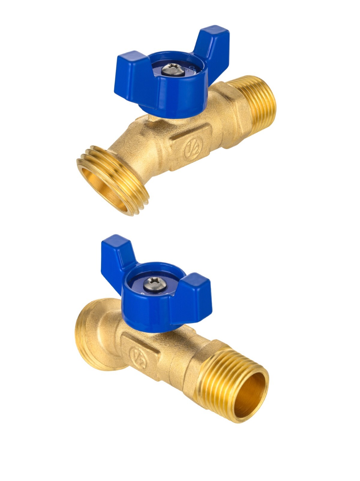 2 PCS EFIELD 1/4 Turn Spigot ,Outdoor Brass Valve 1/2″ Male NPT Inlet x3/4″ MHT