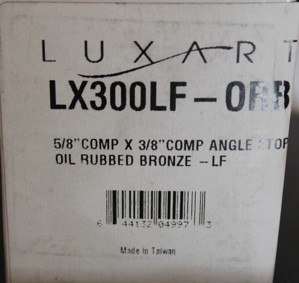 Luxart LX300LF-ORB – 5/8″ OD X 3/8″ OD 1/4-Turn Angle Stop – Oil Rubbed Bronze