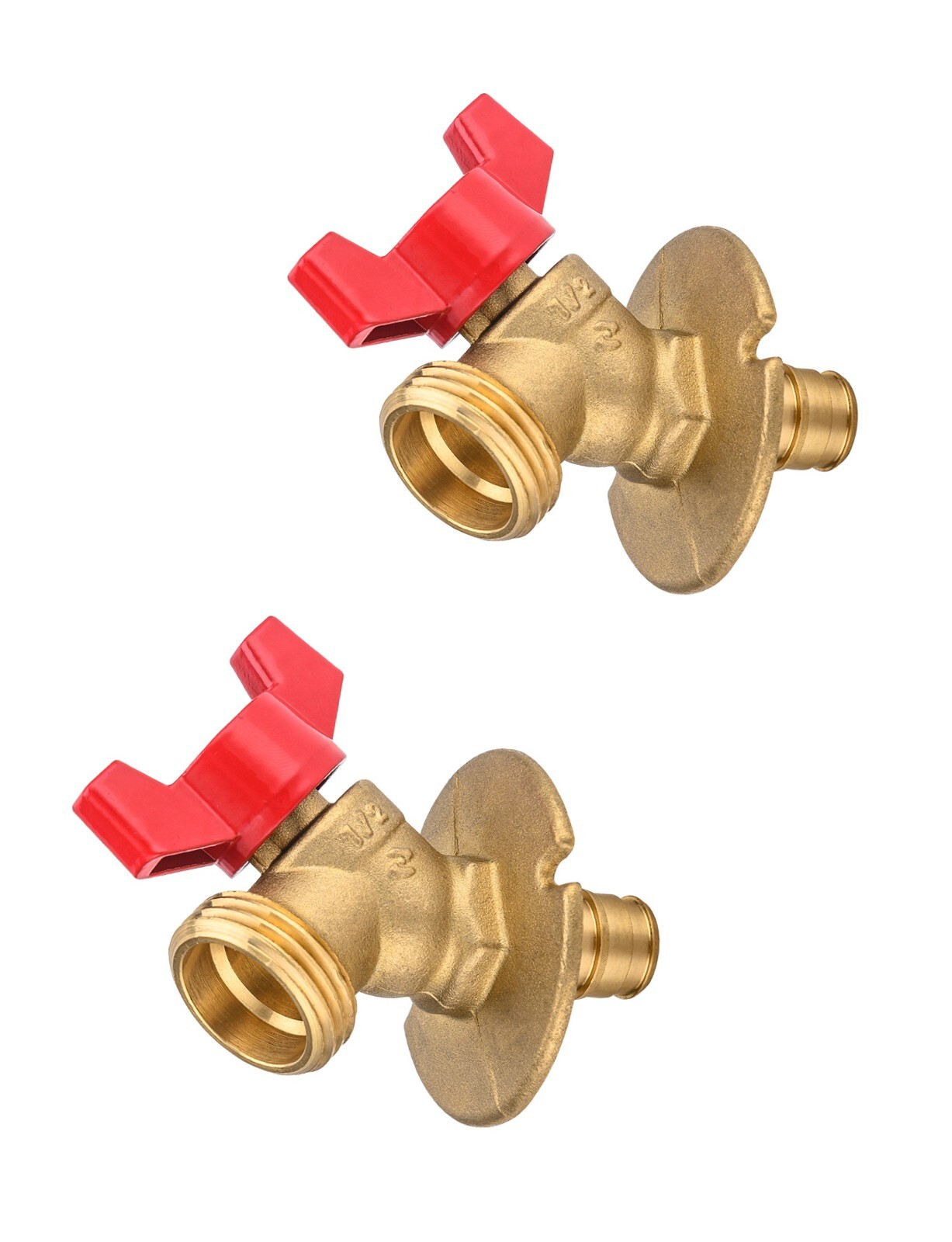 EFIELD 2 PCS Outdoor Faucet Valve 1/4Turn Sillcock 1/2″ Pex-A Expan Inlet x 3/4″