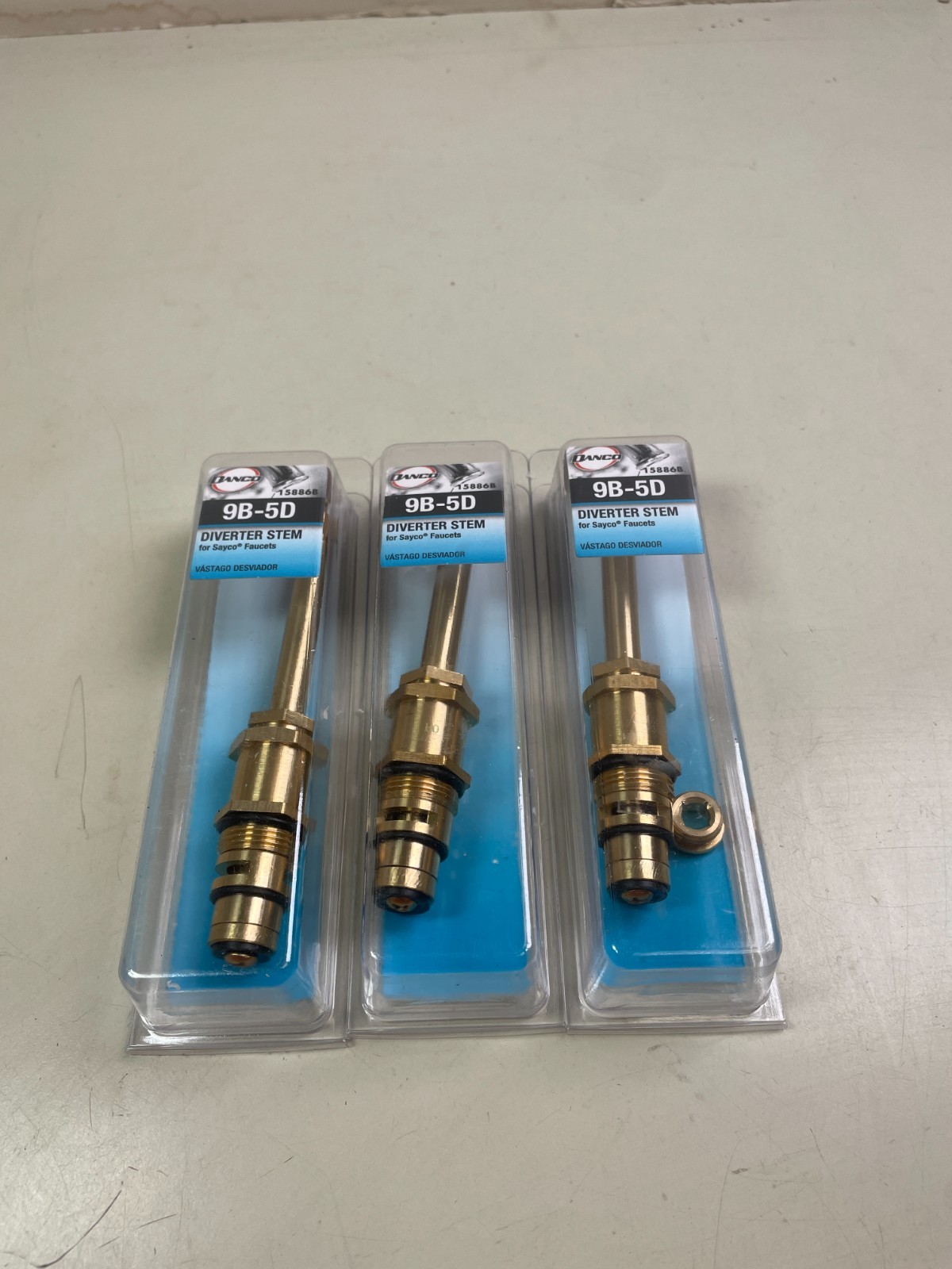 DANCO 15886B 3 Pack 9B-5D DIVERTER STEM SAYCO 308 & T-308 for 06550 BATH FAUCET