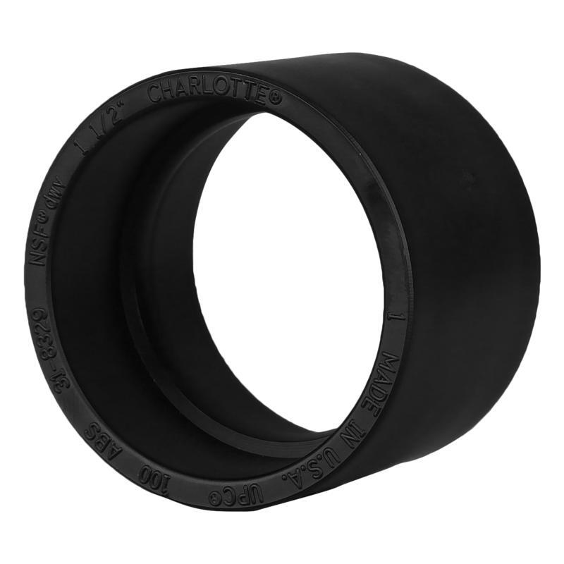 Charlotte Pipe ABS001000600 ABS/DWV Black Coupling 1-1/2 in.