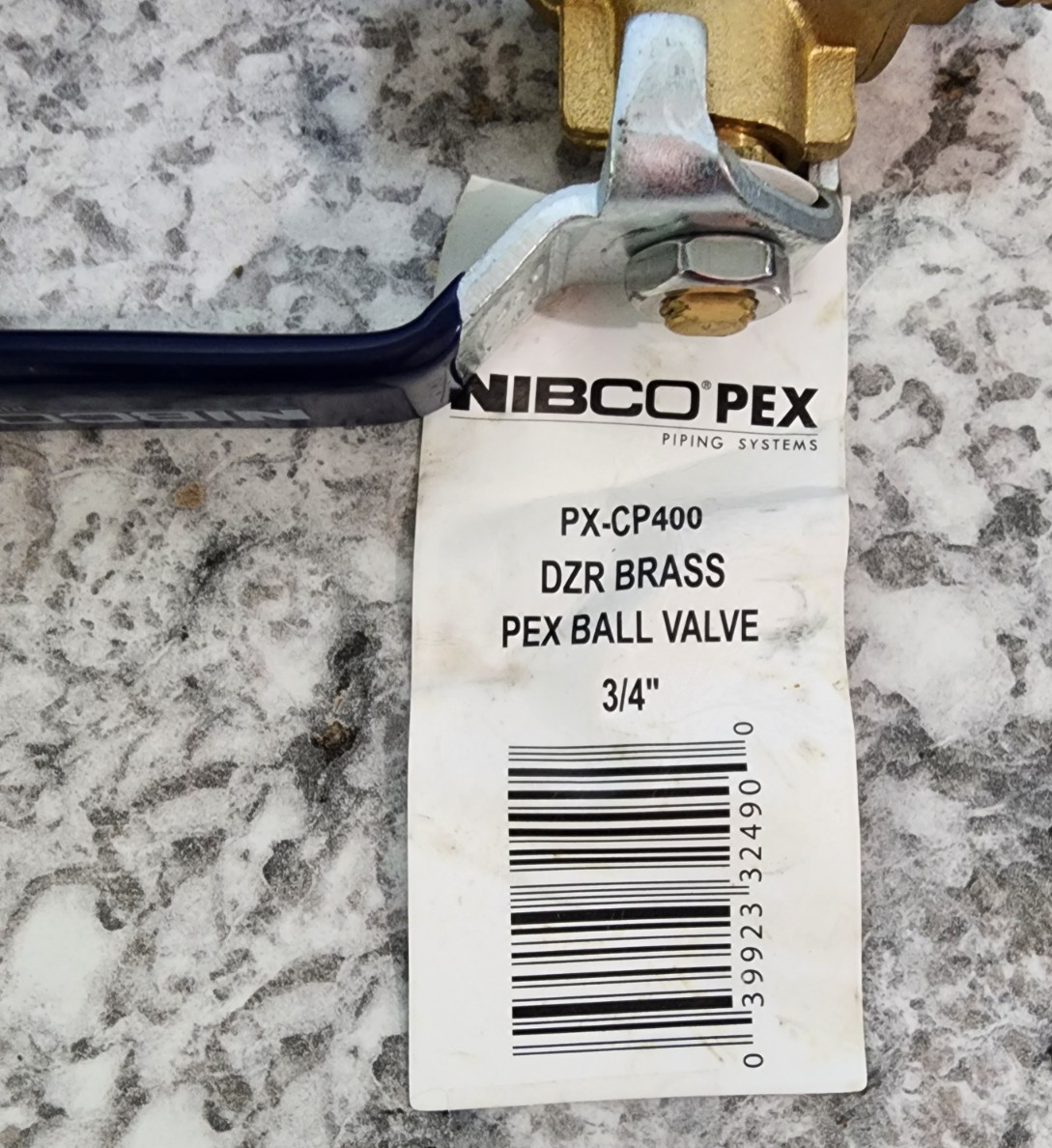 NIBCO PEX PX-CP400 DZR BRASS Pex Ball Valve 3/4 inch Barb x Barb BRAND NEW!