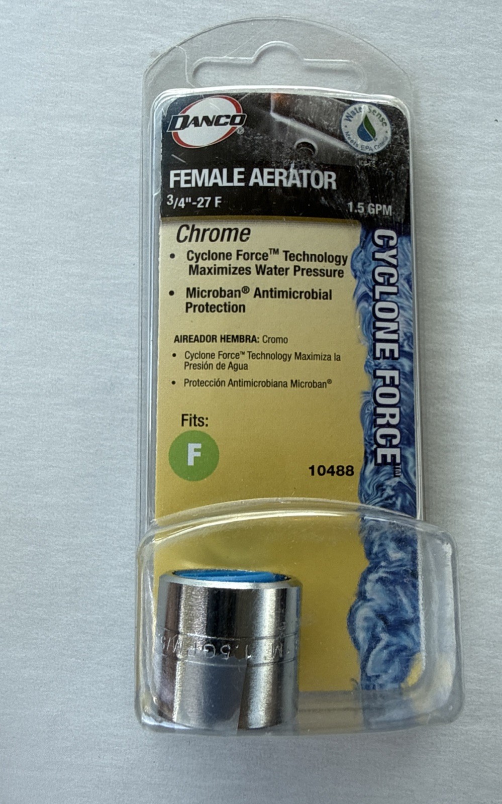 Danco Female Aerator 3/4″ 27F 1.5 GPM 10488 Cyclone Force Microban Kitchen 10488