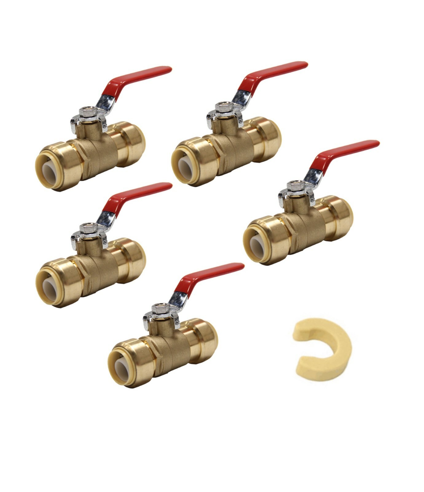 EFIELD 5 PCS 3/4″ PUSH FIT BALL VALVE FULL PORT & CLIP TOOL