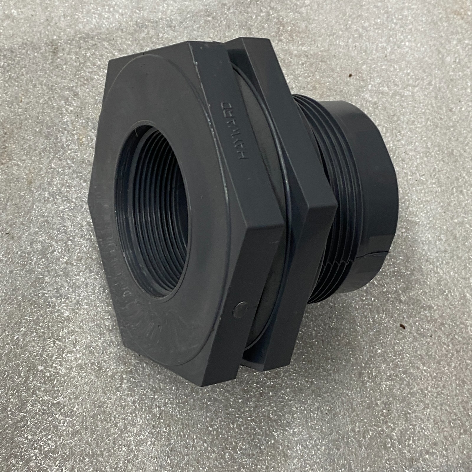 HAYWARD BF10200TXT Bulkhead Plastic Valve Fitting 2″ PVC Black