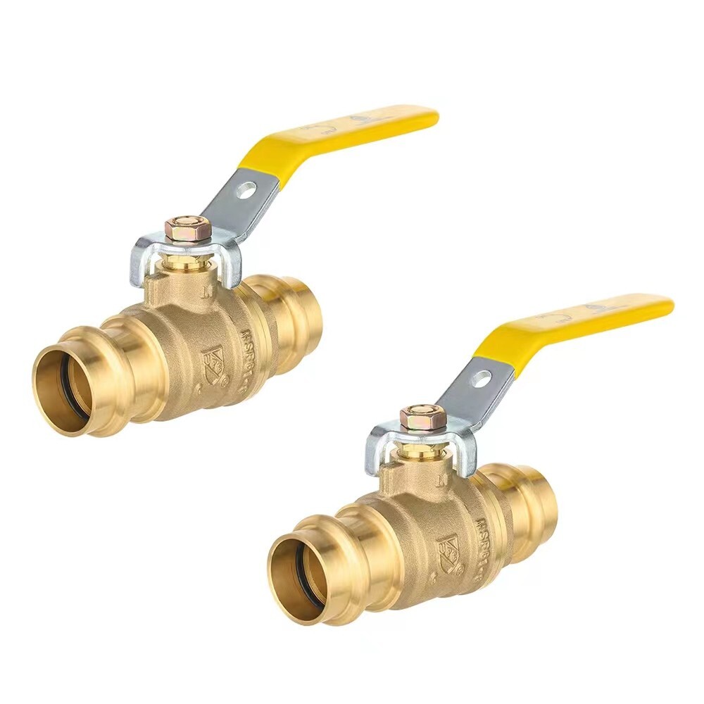 2 Pack EFIELD 1″ Press X Press Full Port Ball Valves, 1/4- Turn, Lead Free Brass