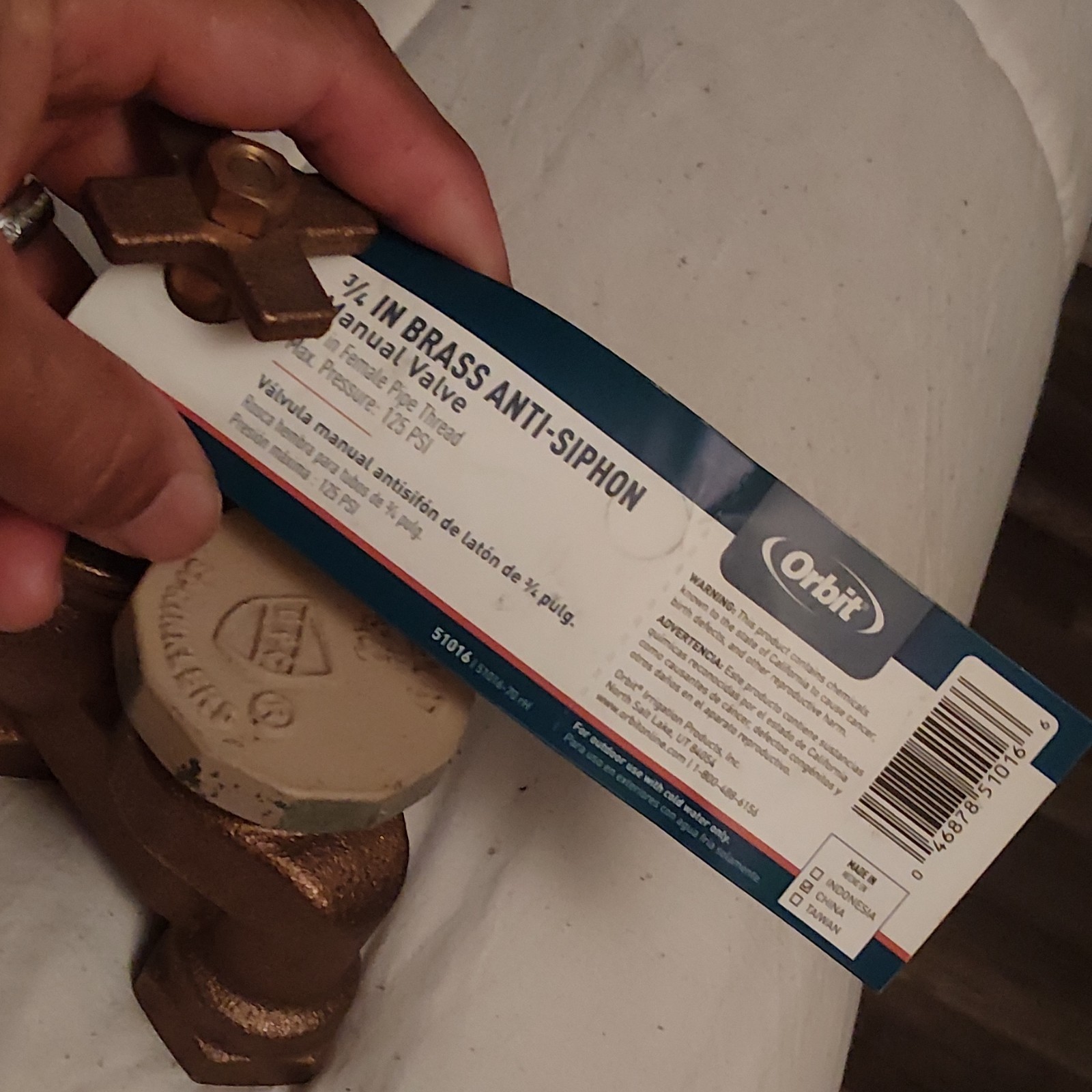 3/4″ Brass Anti-Siphon manual Valve, never used.