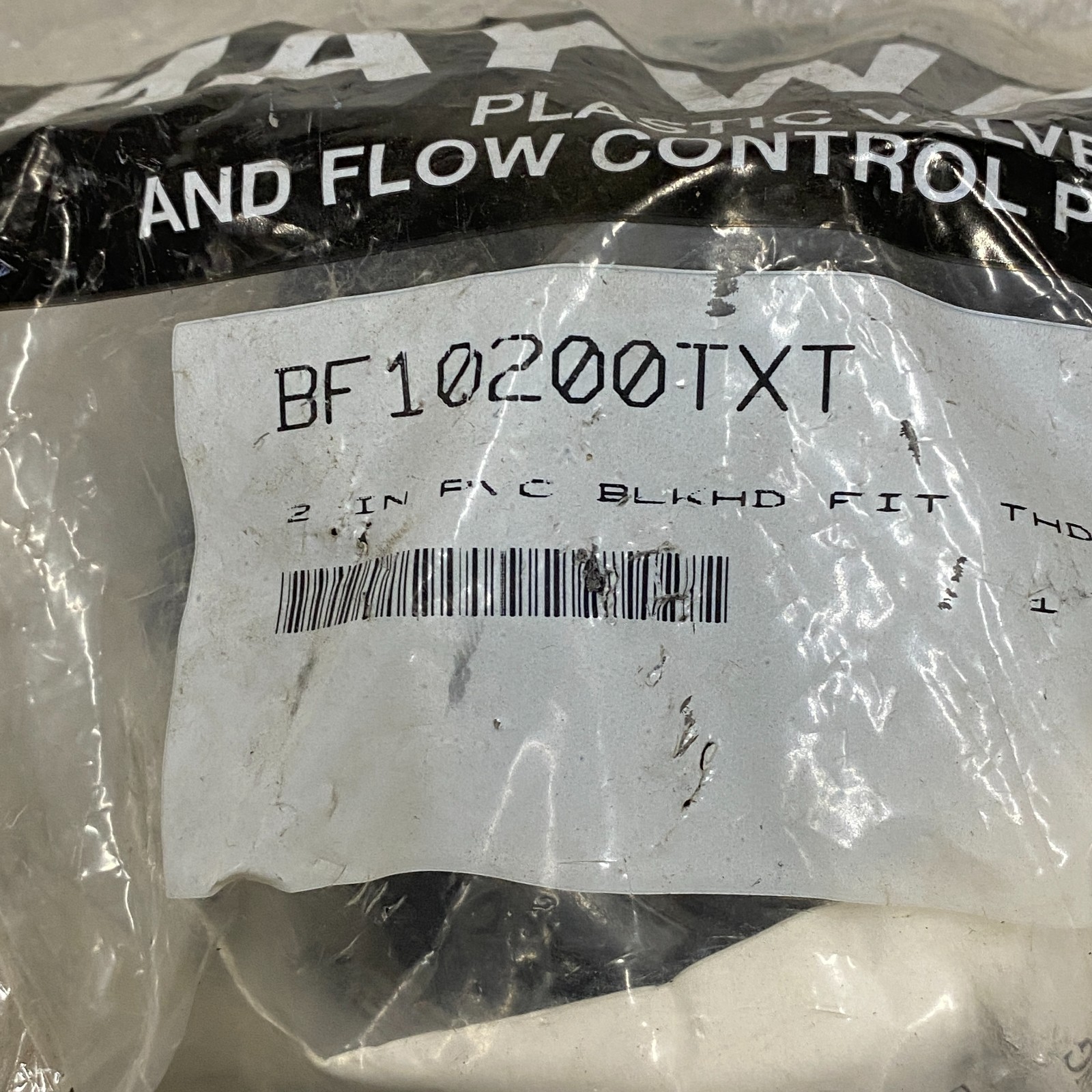 HAYWARD BF10200TXT Bulkhead Plastic Valve Fitting 2″ PVC Black