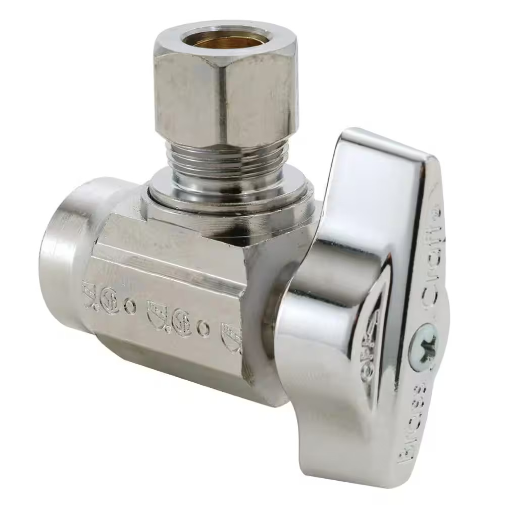 1/2 In. Sweat Inlet X 3/8 In. Compression Outlet 1/4-Turn Angle Ball Valve