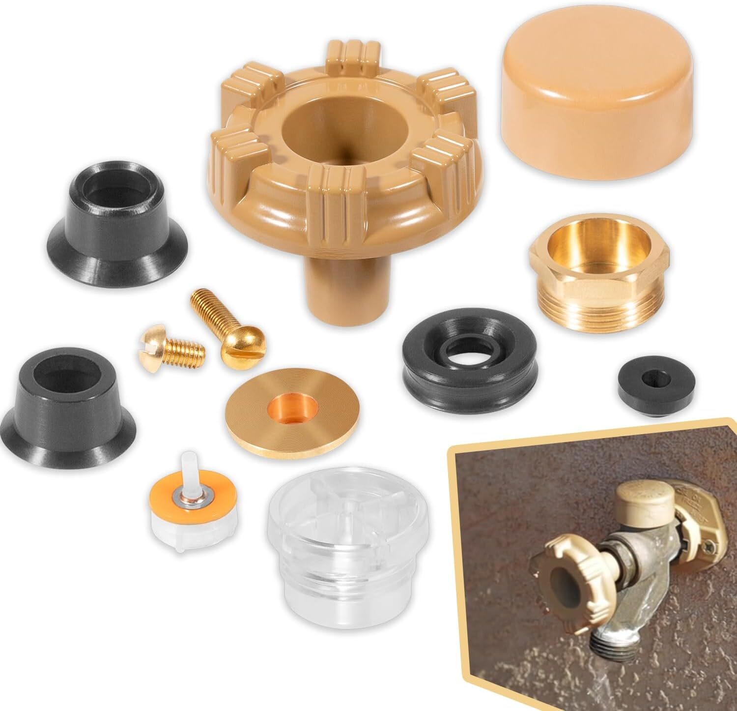 RK-17MH Repair Kit Metal Handle Repair Kit for Woodford Model 17 Outdoor Faucet