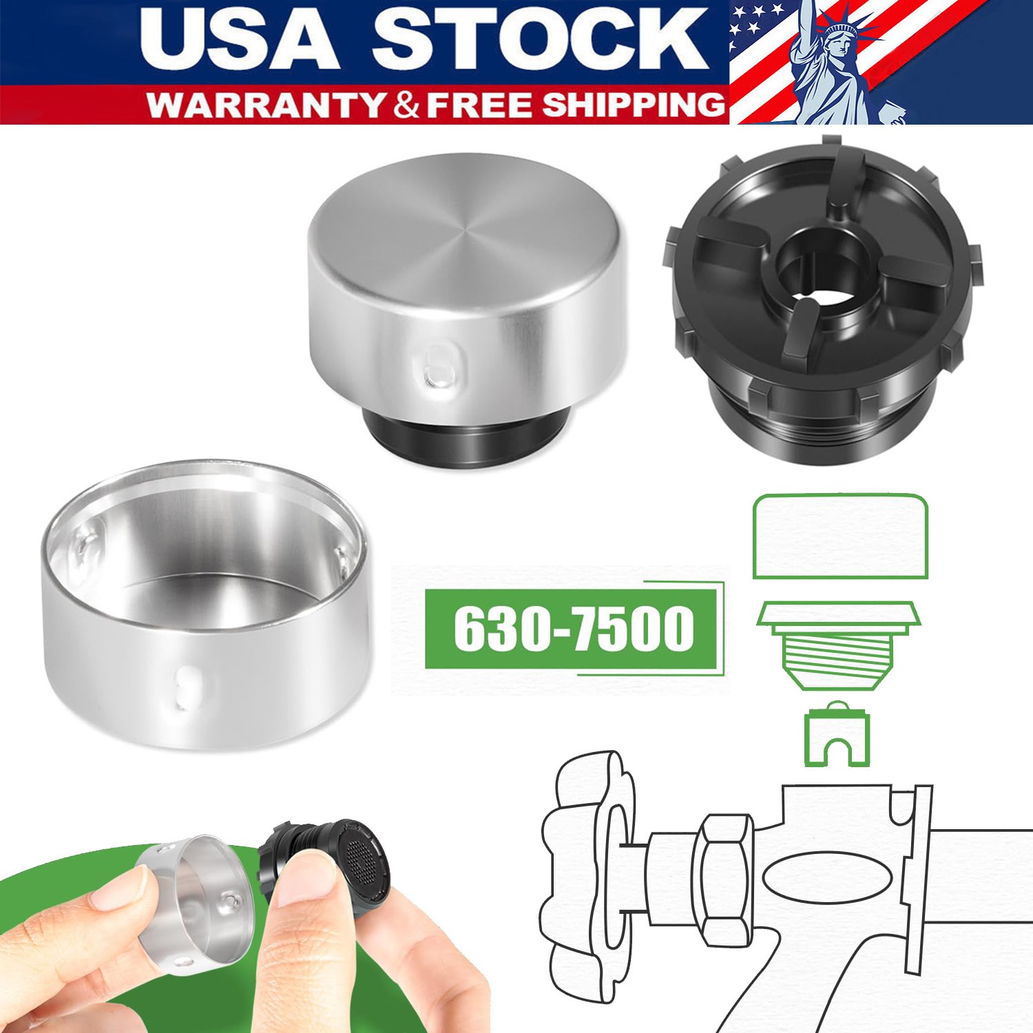 2-Pack 630-7500 Vacuum Breaker Repair Kit for Mansfield 400/500 & Nibco 90 Valve