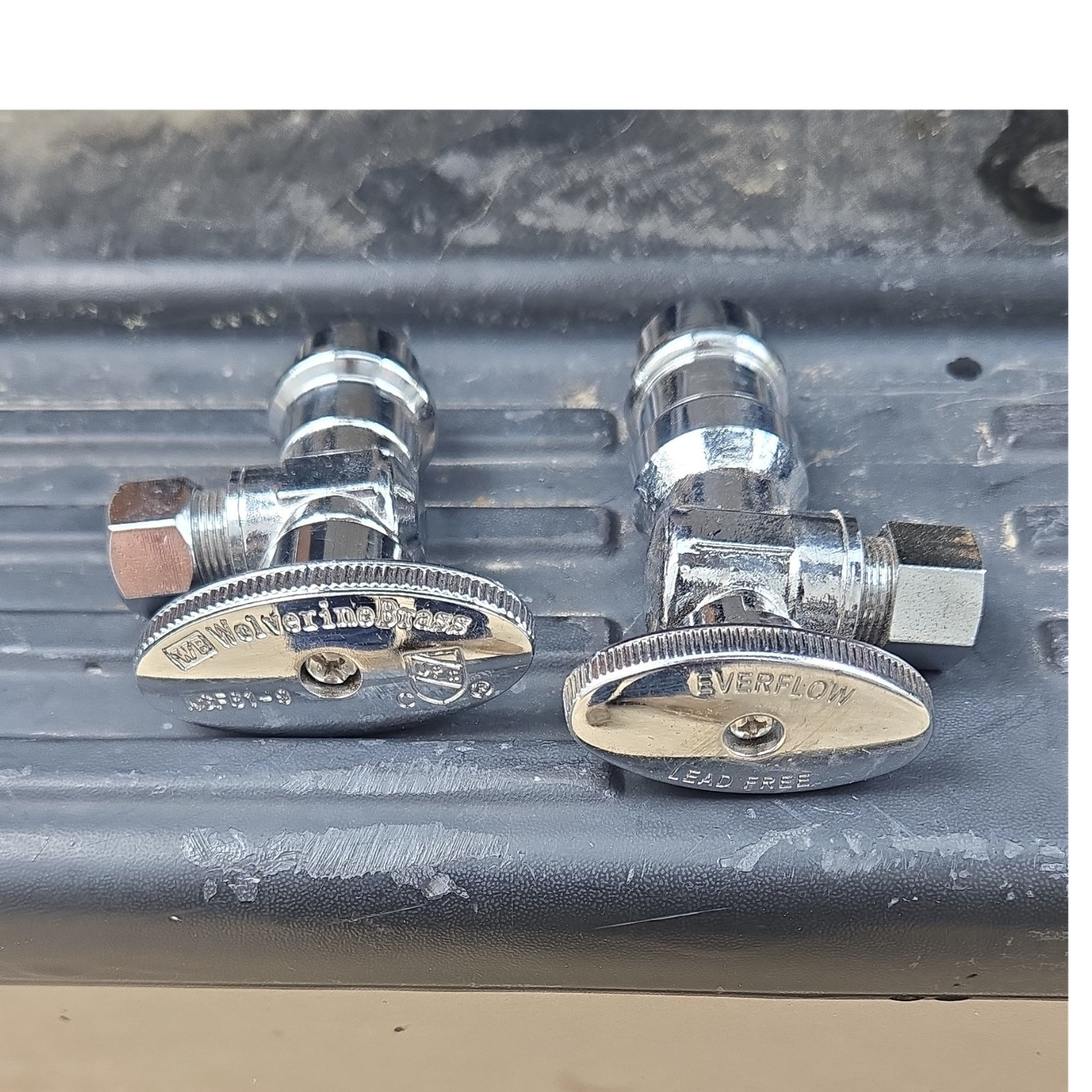 Everflow & Wolverine Brass Lead Free Polished Chrome Angle Valves 2-Pack