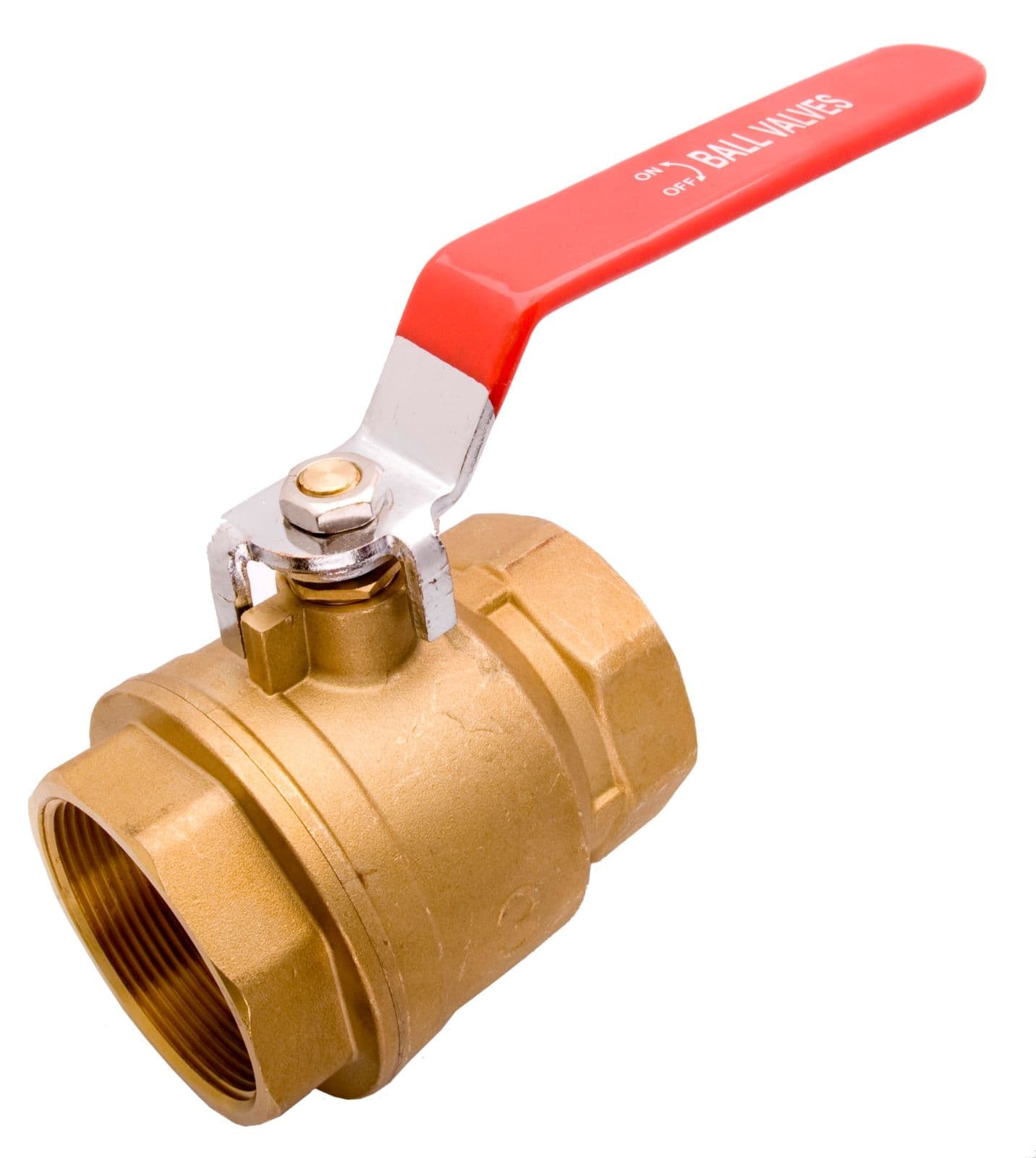 3″ Brass Ball Valve – Full Port 600WOG, w/Red Handle