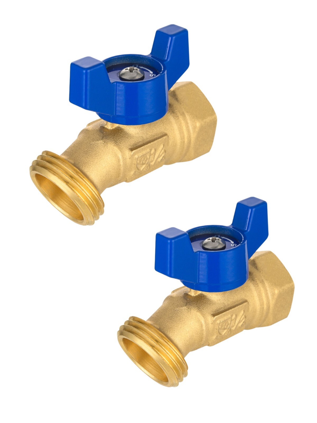 2 PCS EFIELD 1/4Turn Spigot ,Outdoor Brass Valve 1/2″ Female NPT Inlet x3/4″ MHT