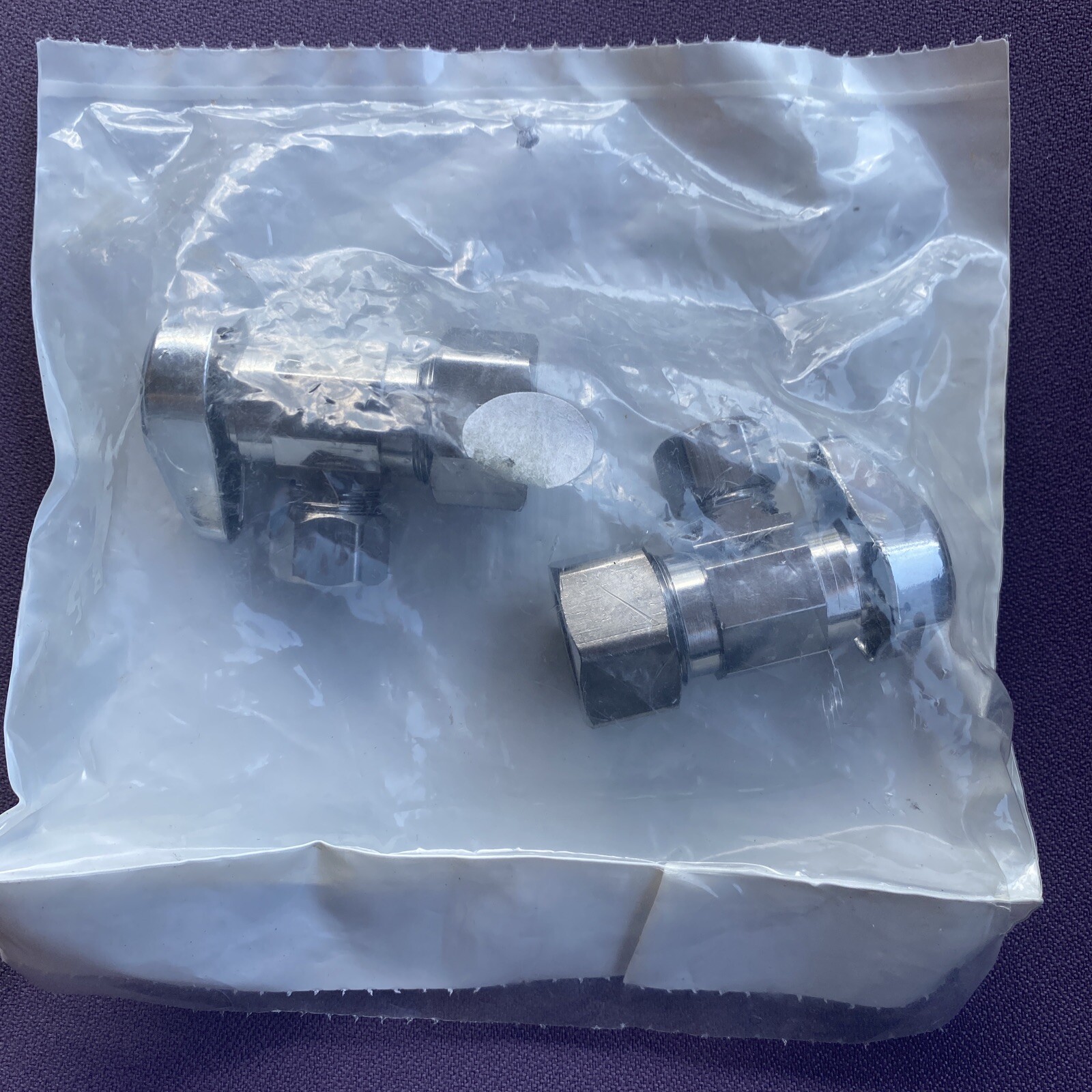 2(TWO) 1/4 turn Angle Stop 1/2 nom Comp Inlet 3/8 od comp outlet ]