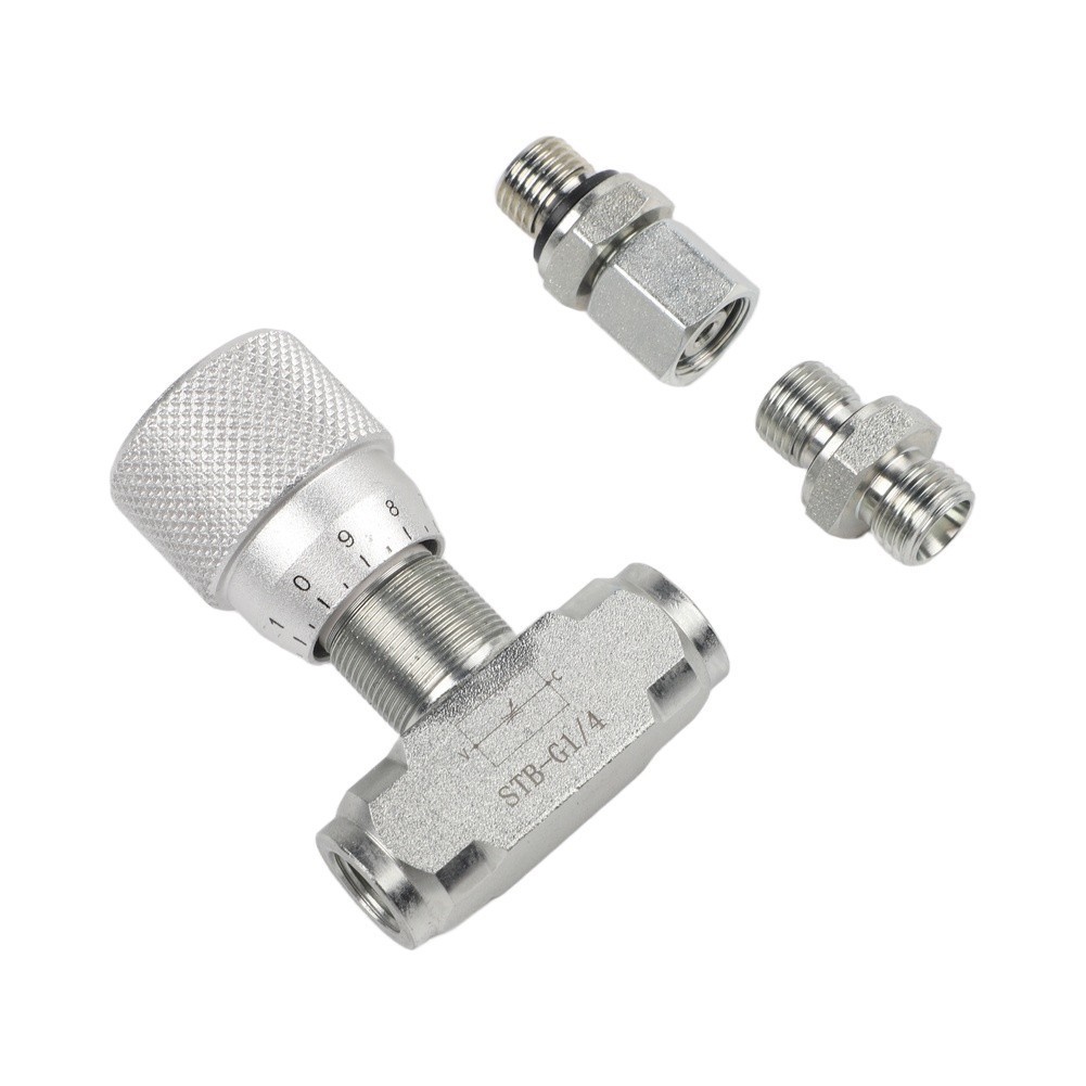 Hydraulic Two Way Control Valve with 08L Connector for Pneumatic Systems