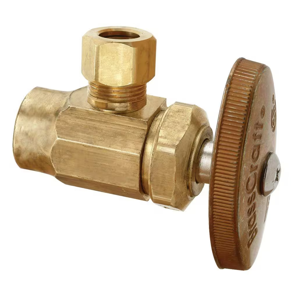 1/2 In. Sweat Inlet X 3/8 In. Compression Outlet Rough Brass Multi-Turn Angle Va