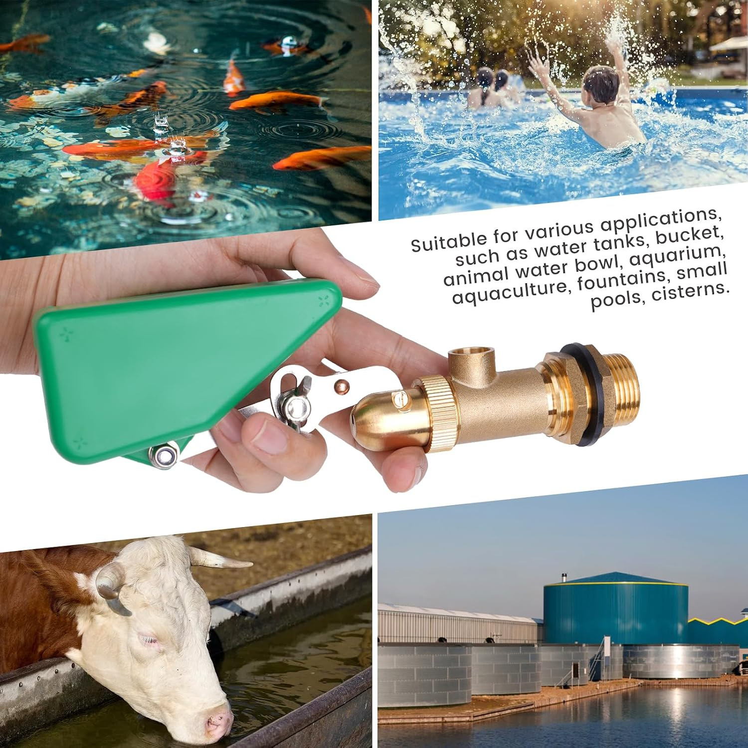 3/4 Inch Float Valve, Brass Water Float Valve for Water Tank, Float Ball Valve w