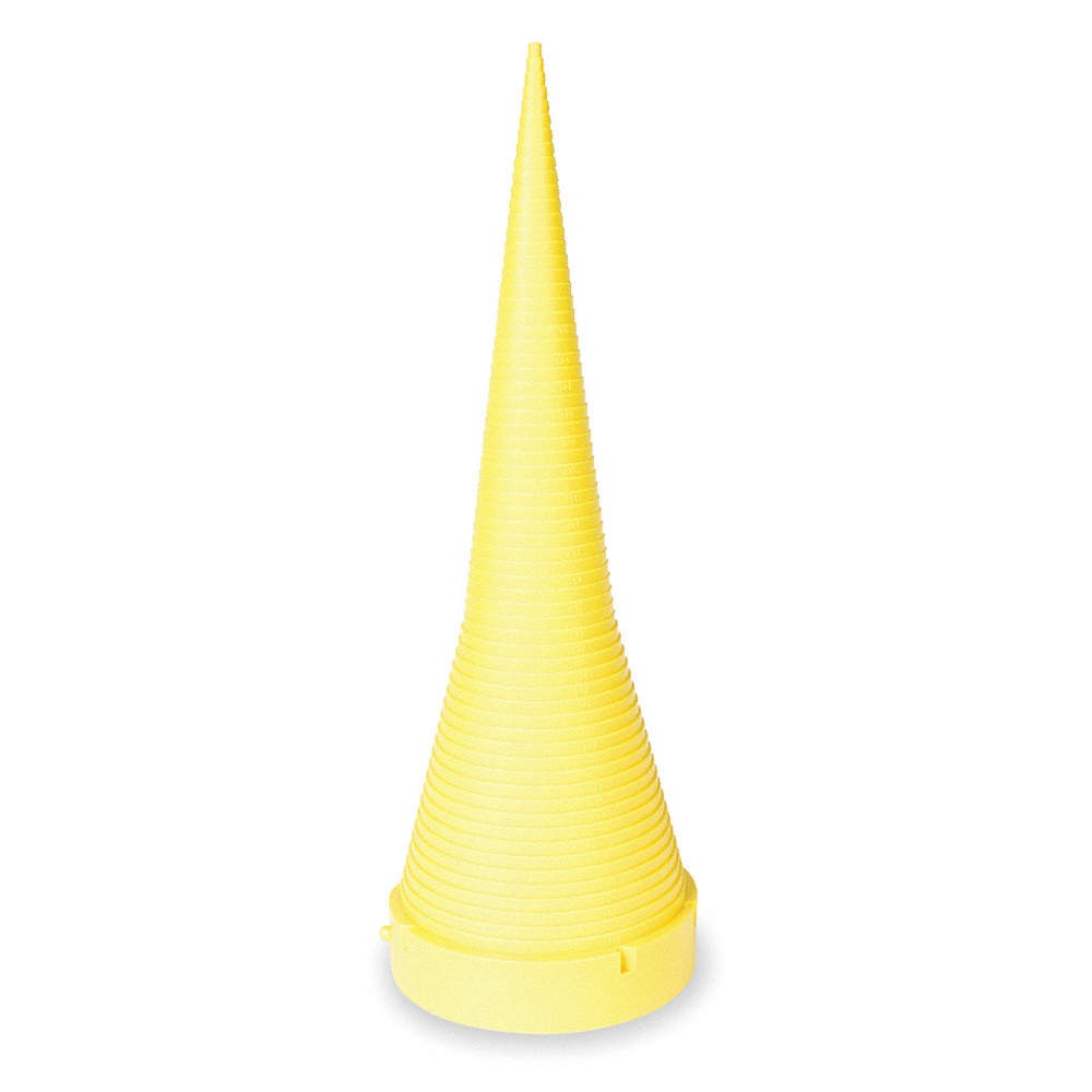 GRAINGER APPROVED 1RGZ9 O-Ring Measuring Cone,Yellow 1RGZ9