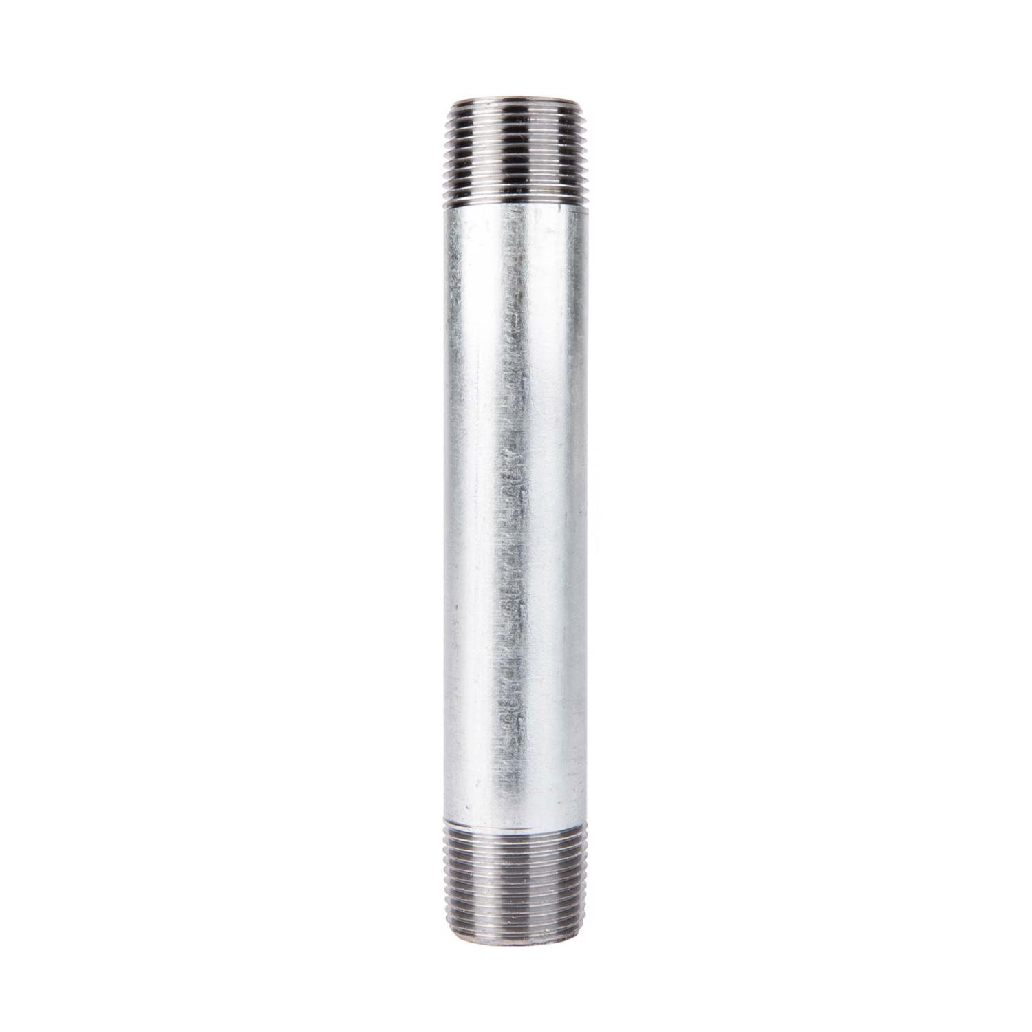 BK Products 1/8 in. MPT x 6 in. L Galvanized Steel Nipple (Pack of 5)